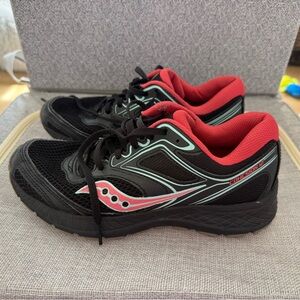 Saucony Women's Black, Pink and Teal Athletic Shoes